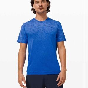 Men's Blue Lululemon Metal Cent breathable shirt